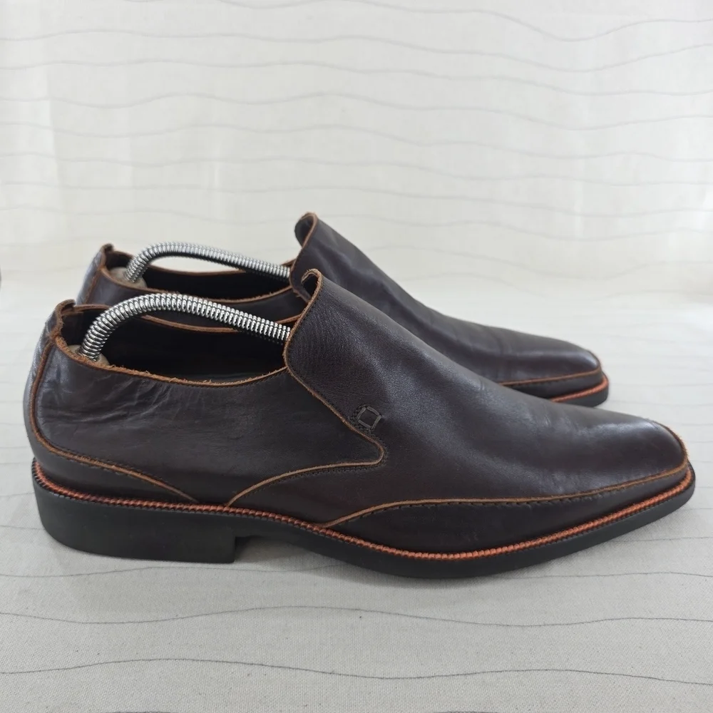 Toschi Mens CarbonLite Loafers Brown Orange Soft Leather CIS Equipped Size 11.5